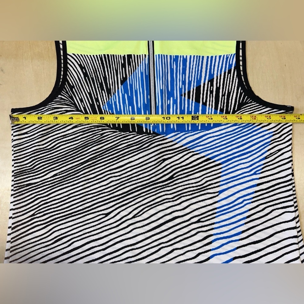 Jamie Sadock Sleeveless Women’s Sz M Tank Golf Polo Colorful Lightning Striped - Picture 5 of 9